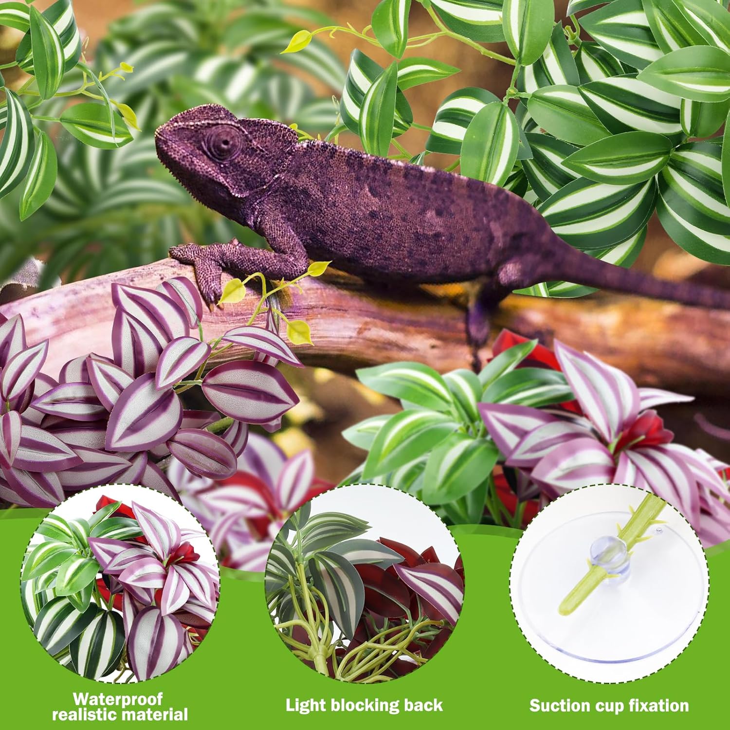 QUOZUO 2 Pack Reptilienpflanzen für Terrarium - Bild 4