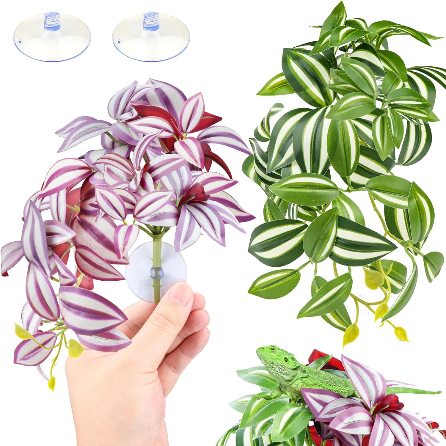 QUOZUO 2 Pack Reptilienpflanzen für Terrarium - Bild 5