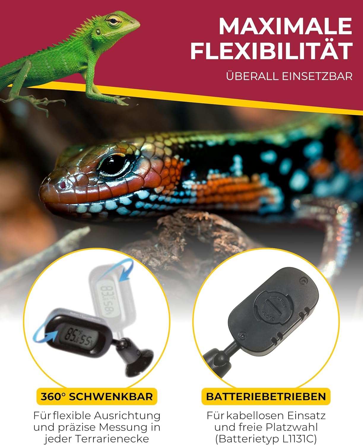 Hobby Digitales Thermo-Hygrometer Terrarium - Bild 5