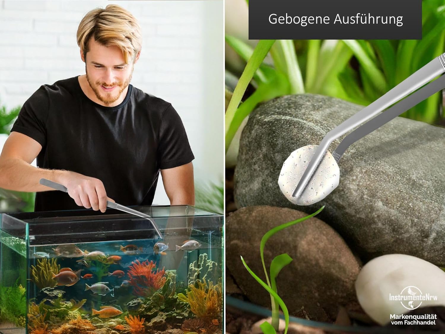 InstrumenteNrw Terrarium-Pinzette 30 cm gebogen - Bild 2