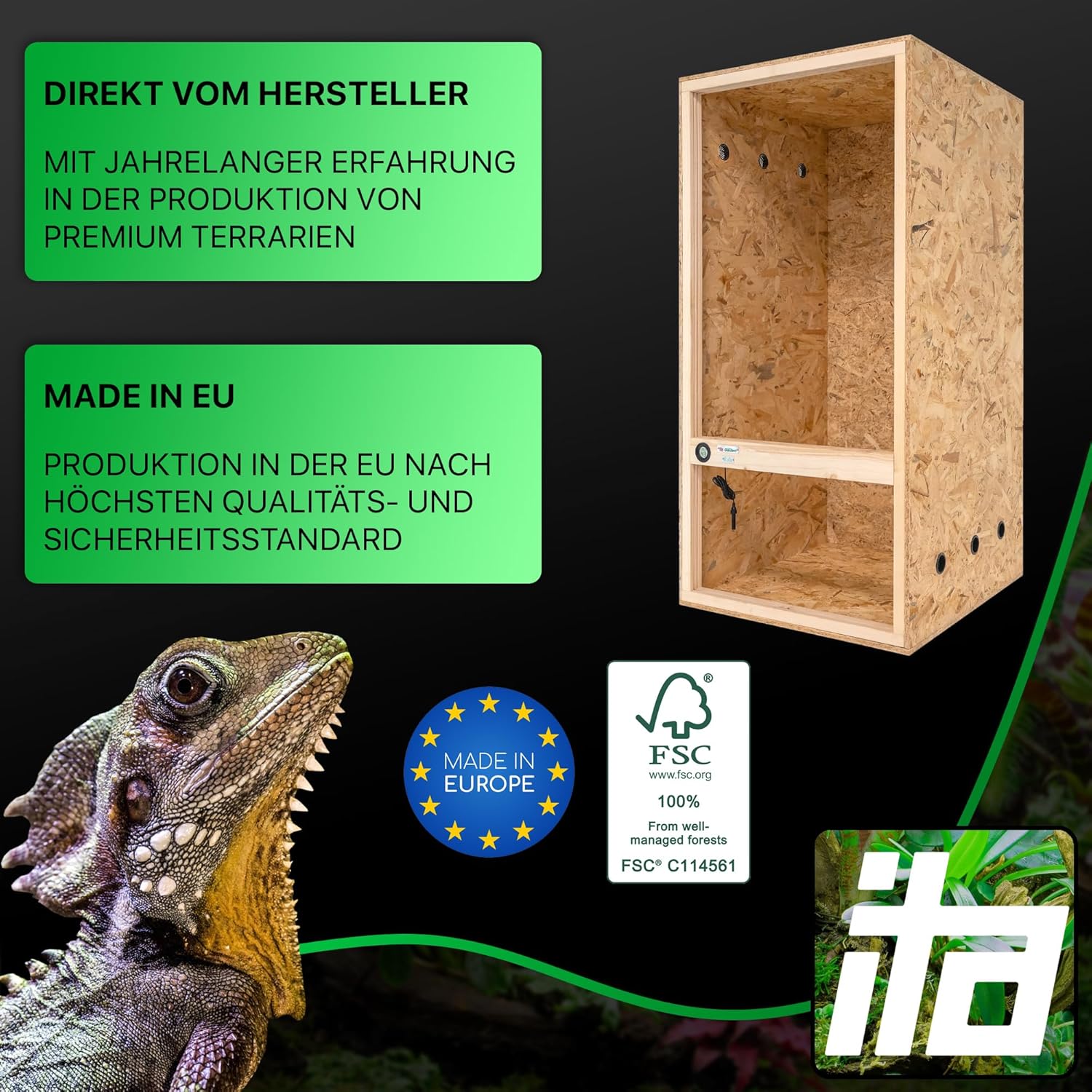 ITA Holzterrarium 60×120×60 cm - Bild 2