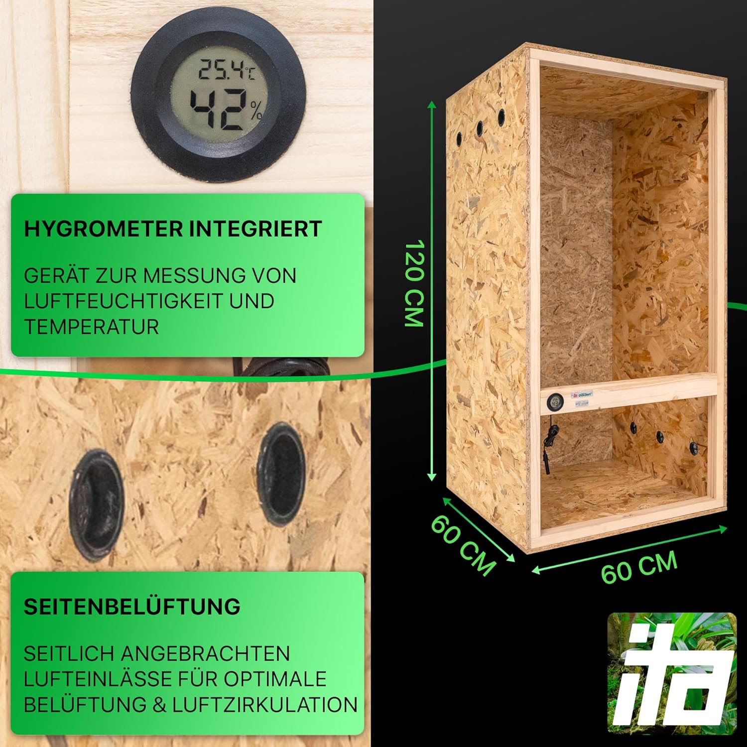 ITA Holzterrarium 60×120×60 cm - Bild 3