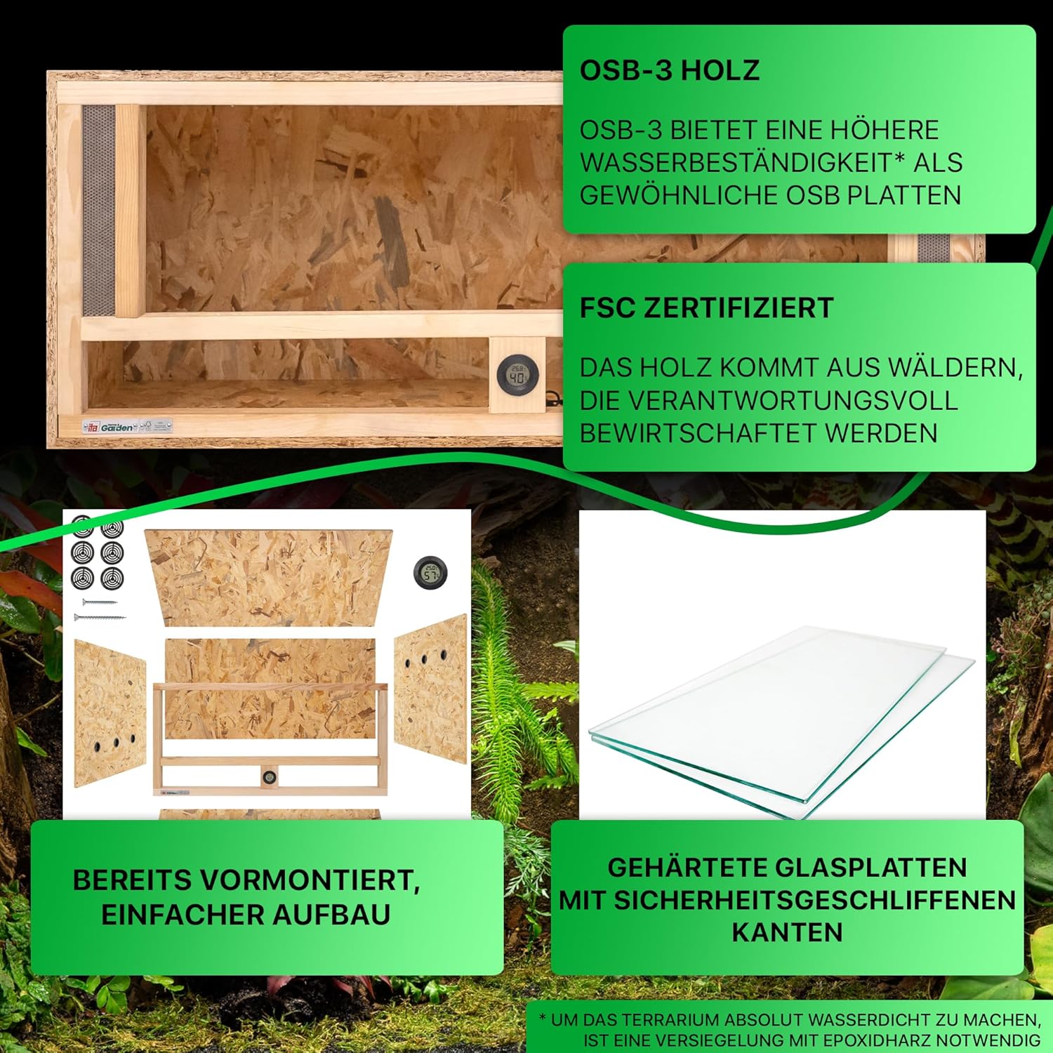 ITA Holzterrarium 100×40×40 cm - Bild 4