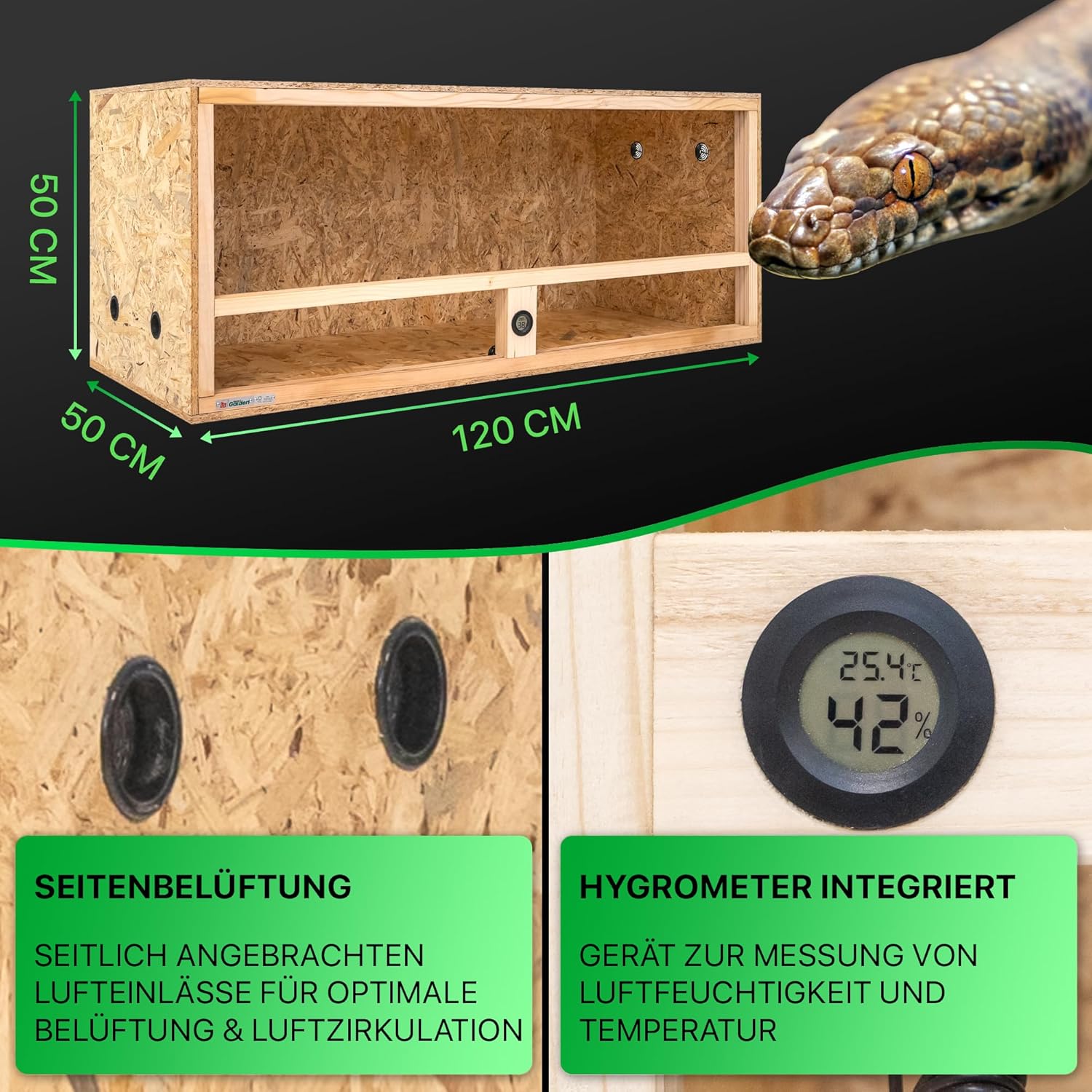 ITA Holzterrarium 120×50×50 cm - Bild 3