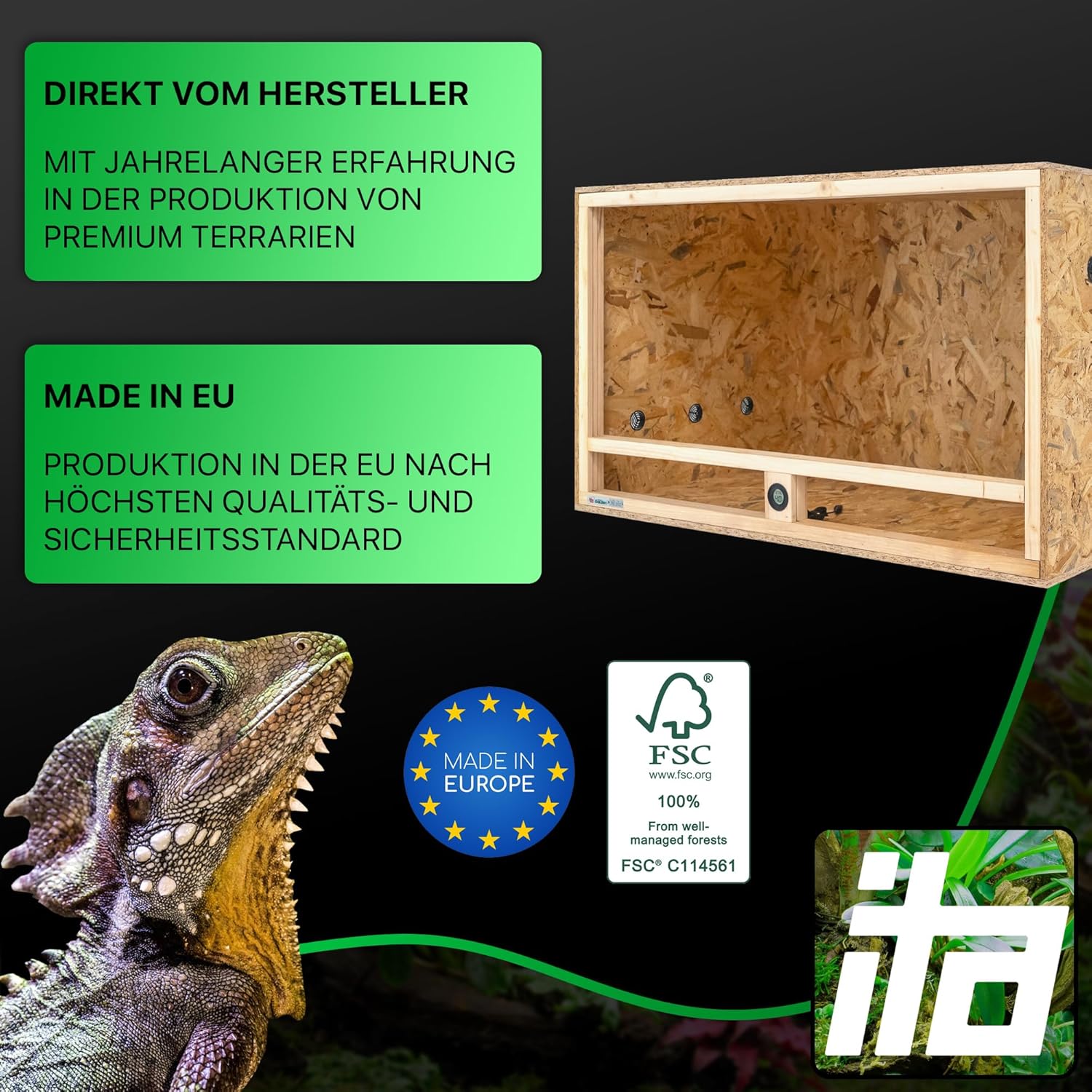 ITA Holzterrarium 120×60×60 cm - Bild 2