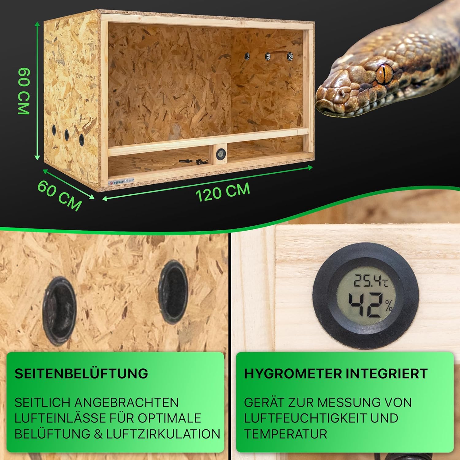 ITA Holzterrarium 120×60×60 cm - Bild 3