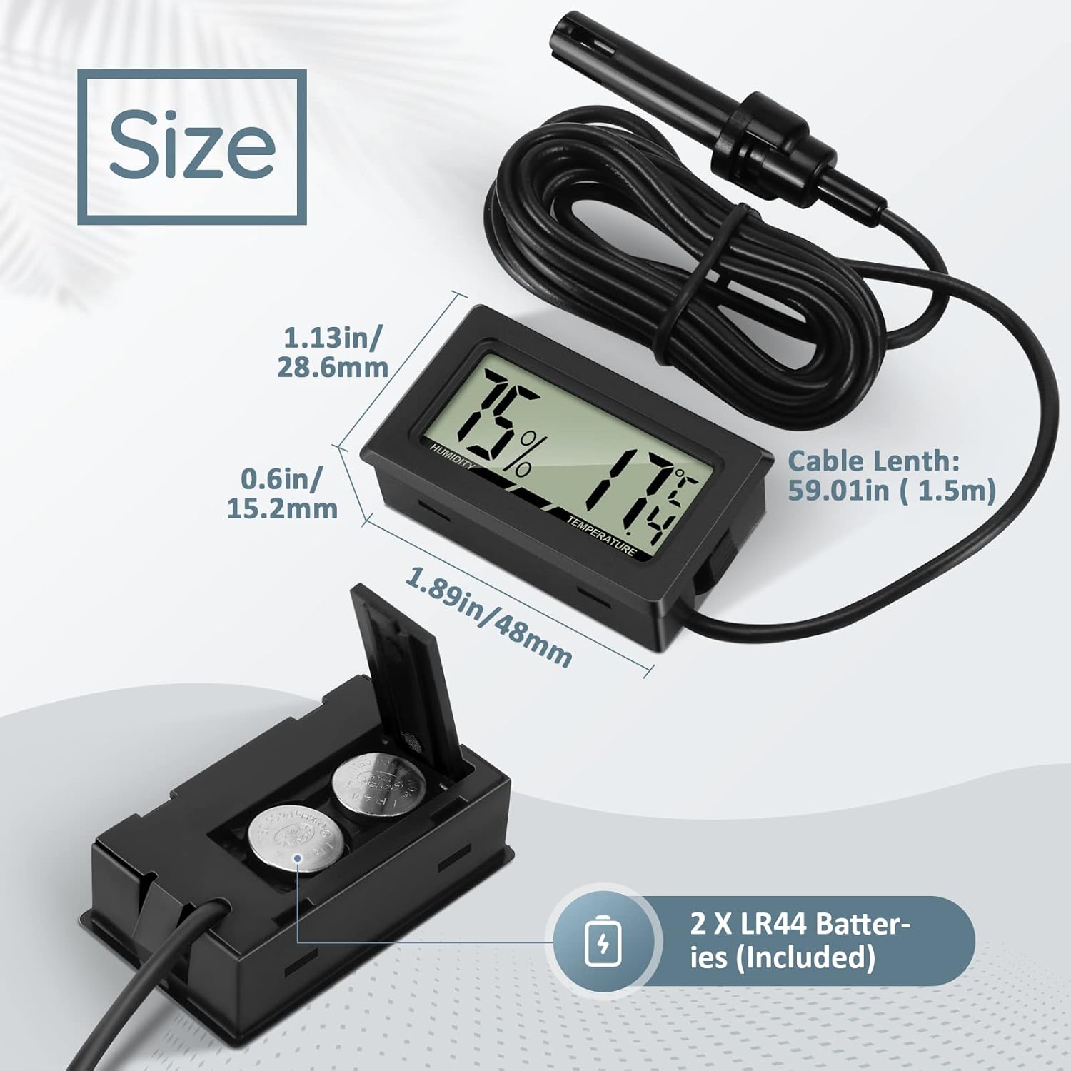 Thlevel Digitales Thermo-Hygrometer Terrarium - Bild 5