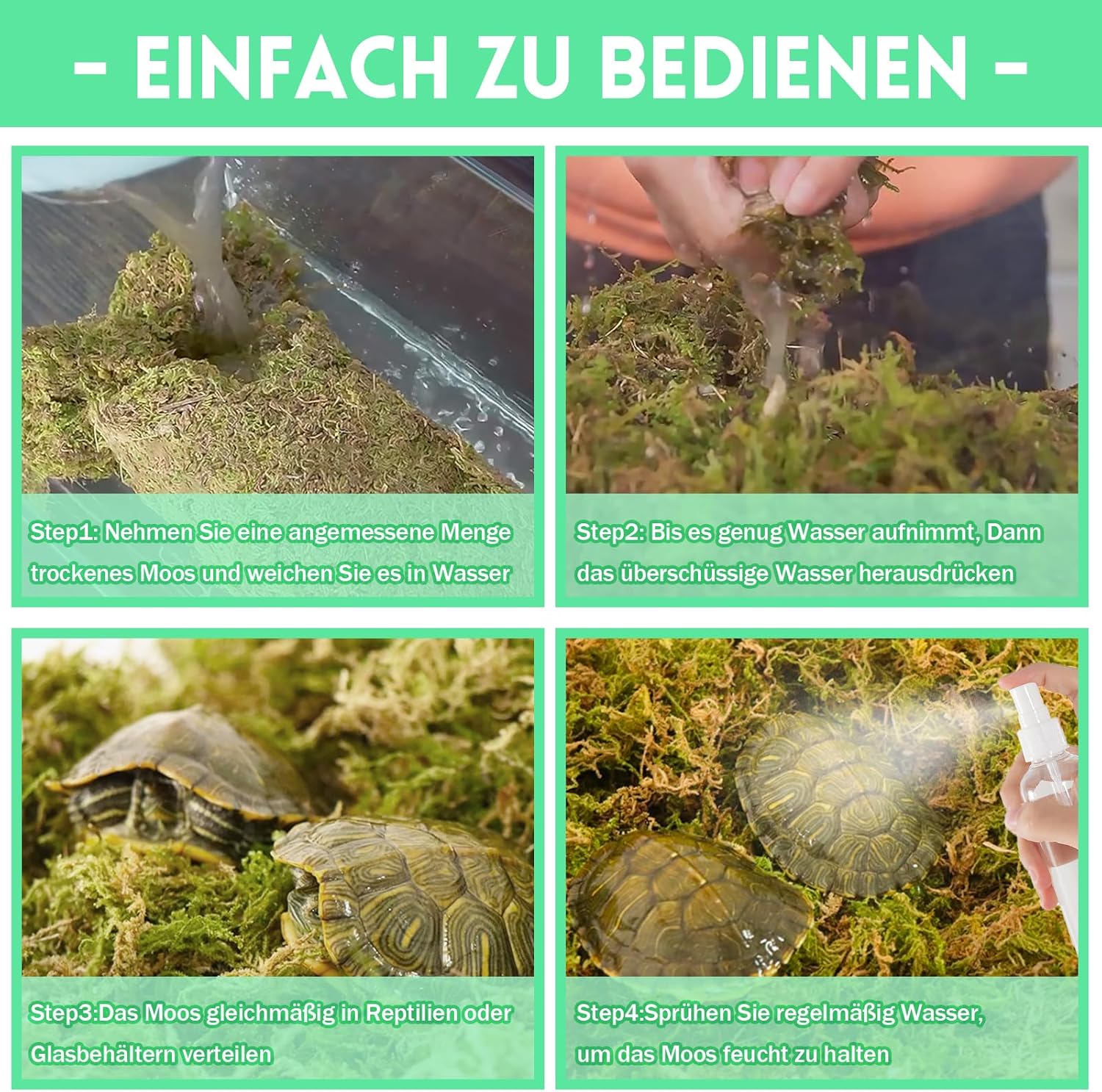 Riare Naturmoos Sphagnum für Reptilien 400 g - Bild 4