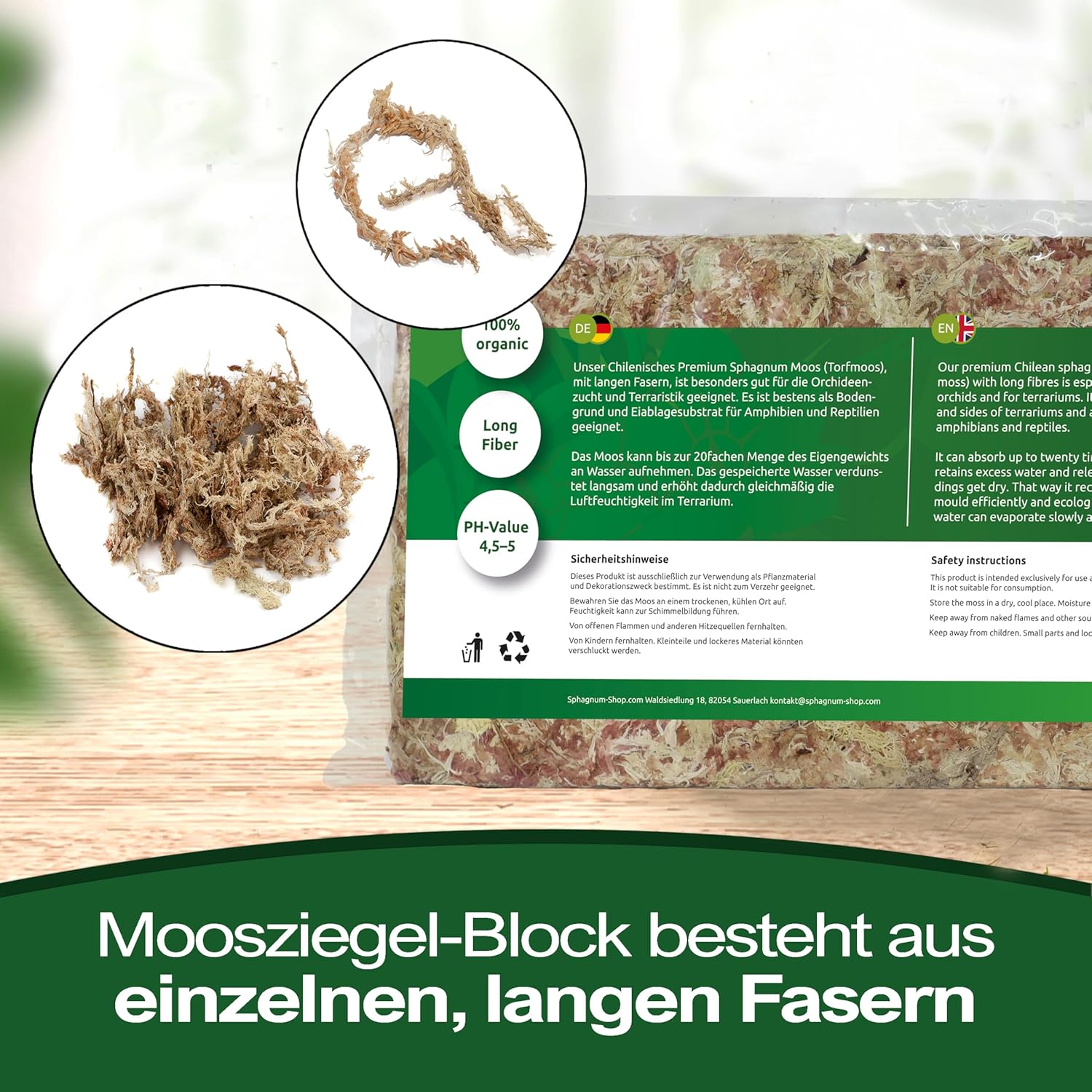 sphagnum-shop.com Sphagnum Moosziegel für Terrarium und O... - Bild 3